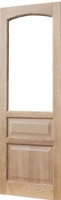 Филенчатая межкомнатная дверь из массива дерева с остеклением
